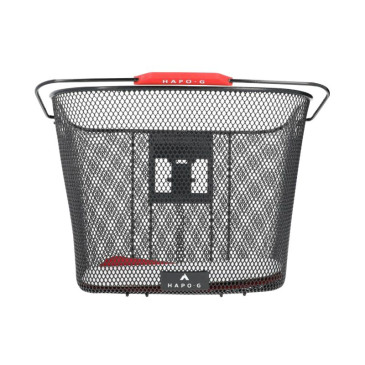 PANIER AVANT ACIER NID ABEILLE HAPO.G NOIR (33x26x25 cm) -VENDU AVEC FIXATION DMTS VAE / E-BIKE (LARGEUR INTERIEURE FIXATION POUR VAE / 8cm) 3104889922846