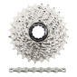 CASSETTE ET CHAINE (PACK) 10V. SUNRACE RS1 11-28 ROUTE POUR SHIMANO (NIVEAU 105) METALLIC ARGENT (LIVRE EN BOITE) (11-12-13-14-15-17-19-21-24-28) 8785294214402