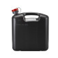 JERRYCAN/BIDON ESSENCE/CARBURANT PRESSOL EN POLYETHYLENE NOIR AVEC BEC FLEXIBLE 20L (AVEC GRADUATION) 4103810211478