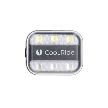 ECLAIRAGE VELO COOLRIDE USB ARRIERE CLIP SUR TIGE DE SELLE ET ADAPTATEUR POUR FIXATION SAC A DOS 6 LED 3700256070716