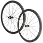 ROUES ROUTE PATIN 700 MICHE RE.ACT 38 CARBONE NOIR CASSETTE SHIMANO SH 12/11/10V HAUTEUR/PROFIL 38 mm (PAIRE) - TUBELESS READY 8054757040811