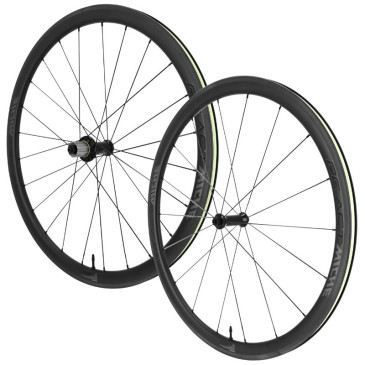 ROUES ROUTE PATIN 700 MICHE RE.ACT 38 CARBONE NOIR CASSETTE SHIMANO SH 12/11/10V HAUTEUR/PROFIL 38 mm (PAIRE) - TUBELESS READY 8054757040811