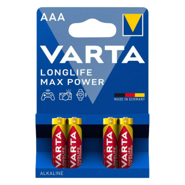 PILE LR03 1.5V VARTA ALCALINE LONGLIFE MAX POWER LR03 - AAA (VENDU PAR 4) 4008496104734