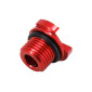 BOUCHON D'HUILE 50 A BOITE VOCA EVO V2 POUR DERBI 50 SENDA, GPR (MOTEUR EURO 2, 3, 4) ALU CNC ROUGE 3700948291184