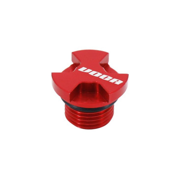 BOUCHON D'HUILE 50 A BOITE VOCA EVO V2 POUR DERBI 50 SENDA, GPR (MOTEUR EURO 2, 3, 4) ALU CNC ROUGE 3700948291184