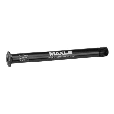 THRU AXLE - FRONT FOR ROAD BIKE - MAXLE STEALTH - Threaded 1.5 12X100 BLACL ROCKSHOX (LONG 125mm -Thread long 12mm) 710845768187