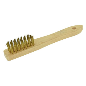 BRUSH FOR SPARK PLUG WITH WOOD HANDLE - TIVOLY PROFESSIONNAL - BRASS BRUSH 3221912313621