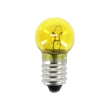 AMPOULE/LAMPE STANDARD 12V 6W CULOT E10 ECLAIRAGE JAUNE (A VISSER) (VENDU A L'UNITE) -SELECTION P2R- 3701213428687