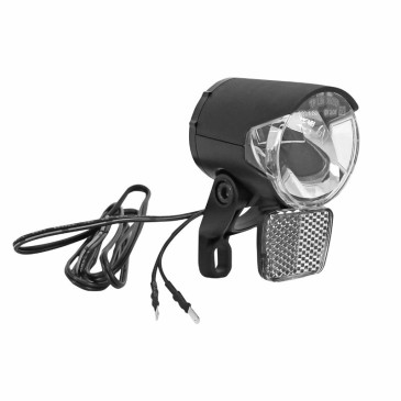 ECLAIRAGE VELO VAE / E-BIKE HERRMANS MR4 100 LUMENS NOIR AVANT (LIVRE AVEC PATTE SUR FOURCHE) 6V/2.4W - (VENDU EN VRAC POUR ATELIER) 3700948290620