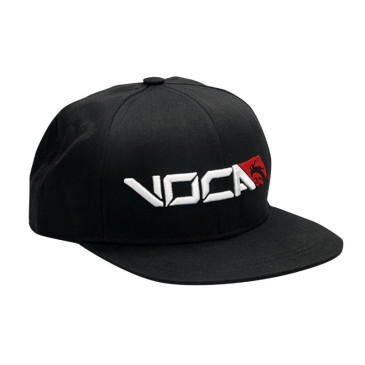 CASQUETTE VOCA TYPE SNAPBACK NOIR (LOGO BLANC ET ROUGE) 3700948295502