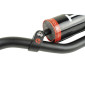 GUIDON 50 A BOITE KRM PRO RIDE DIAM 22,2mm ALU NOIR/ROUGE AVEC MOUSSE 3760382284555