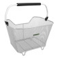 PANIER ARRIERE FIL ACIER RACKTIME BASK IT 23L DELUXE ARGENT AVEC ANSE SUR PORTE BAGAGE (45x30x33 cm) SANS PLATINE - COMPATIBLE SYSTEME RACKTIME SNAPIT ET SNAPIT 2.0 (CHARGE MAX 10kg) 4048174006561