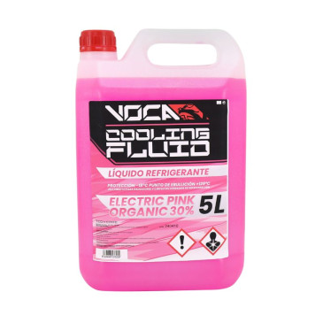 LIQUIDE DE REFROIDISSEMENT VOCA COOLING FLUID POINT CONGELATION -18°C POINT D'EBULLITION +137° (ROSE ELECTRIQUE) (5L) 3700948291153