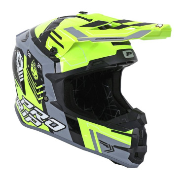 CASQUE CROSS ADULTE PROGRIP 3080 SPIRIT JAUNE FLUO/GRIS XS (ECE 22.06) 0801766033611