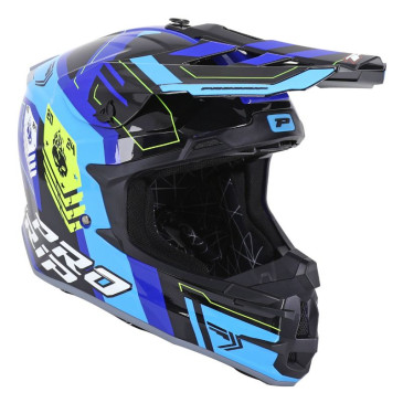 CASQUE CROSS ADULTE PROGRIP 3080 SPIRITS BLEU/NOIR XS (ECE 22.06) 0801766033598