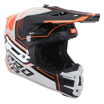 CASQUE CROSS ADULTE PROGRIP 3080 ADVENTURE GRIS/NOIR/ORANGE L (ECE 22.06) 0801766033758