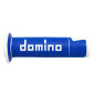 REVETEMENT POIGNEE DOMINO MOTO ON ROAD A450 BLEU/BLANC OPEN END 120-125mm (PAIRE) 8033900006355