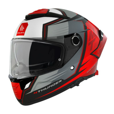 CASQUE INTEGRAL MT THUNDER 4 SV PENTAL B5 GRIS/ROUGE MAT XS (DOUBLE ECRANS / PINLOCK READY / FOGOFF READY) (ECE 22.06) 8434639165793