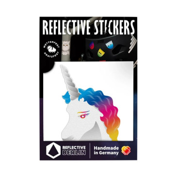 AUTOCOLLANT/STICKER REFLECHISSANT LICORNE ARC EN CIEL (RAINBOW) -REFLECTIVE BERLIN- 4260549141091