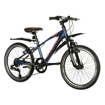 VELO MUSCULAIRE VTT 20 LEADER FOX GAMP GARCON BLEU NUIT MAT 6V (TAILLE ENFANT 120 à 135 cm) 8592826100245