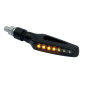 CLIGNOTANT SEQUENTIEL MOTO TAAC FR02 7 LEDS FUME/NOIR (M8 / LONG 96mm / H 15mm) (PAIRE) QUALITE PREMIUM -HOMOLOGUE ECE- 8026492167344