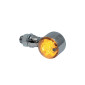 CLIGNOTANT MOTO TAAC FR16 7 LEDS FUME/CHROME ALU (M10 / LONG 42mm / H 27mm) (PAIRE) QUALITE PREMIUM -HOMOLOGUE ECE- 8026492167481