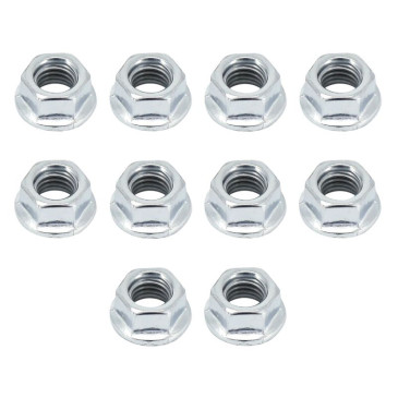 ECROU 6 PANS EPAULE M10 x 1,5 mm ACIER (SACHET DE 10 PIECES) -SELECTION P2R- 7421082165495