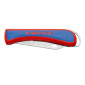 COUTEAU PLIANT PRO KNIPEX LAME EN ACIER INOXYDABLE ROUGE/BLEU (16 20 50 SB) -MADE IN GERMANY- 4003773082705