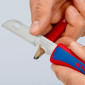 COUTEAU PLIANT PRO KNIPEX LAME EN ACIER INOXYDABLE ROUGE/BLEU (16 20 50 SB) -MADE IN GERMANY- 4003773082705