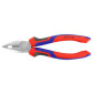 PINCE UNIVERSELLE PRO KNIPEX 180mm CHROME AVEC POIGNEE CONFORT (03 05 180) -MADE IN GERMANY- 4003773034933