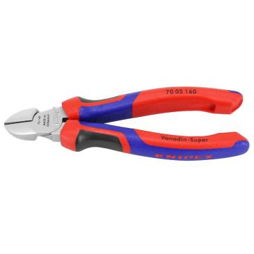 PINCE COUPANTE PRO KNIPEX ROBUSTE 160mm CHROME POUR EPAISSEUR DE MATERIAU DE 2 A 4mm (70 05 160) -MADE IN GERMANY- 4003773039600