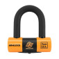 ANTIVOL U / BLOQUE DISQUE ARMLOCK CK5 NOIR/ORANGE MINI 52 x 65 mm DIAM 16mm AVEC CORDON DE RAPPEL ORANGE (CLASSE SRA) (3 CLES) 3700948258750