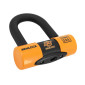 ANTITHEFT- U DISC LOCK ARMLOCK CK1 BLACK MINI 52 x 65 mm - Ø 16 mm - Orange with security cord (SRA approved) (3 keys) 3700948258750