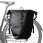 SACOCHE ARRIERE VELO HAPO.G WATERPROOF PVC 20L NOIR (VENDU A L'UNITE) - FIXATION CROCHETS SUR PORTE BAGAGE 3104889922457