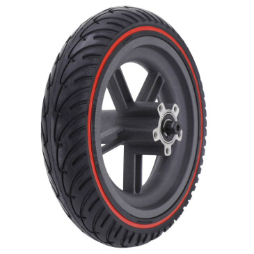 ROUE TROTTINETTE ARRIERE XIAOMI PRO, PRO2 (AVEC PNEU NOIR LISERET ROUGE 8.5 x2) -P2R- 3700948296325