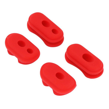 SUPPORT/PASSE CABLE TROTTINETTE POUR XIAOMI M365, ESSENTIAL, 1S, PRO, PRO 2, MI 3 SILICONE ROUGE (VENDU PAR 4) -P2R- 3700948296936