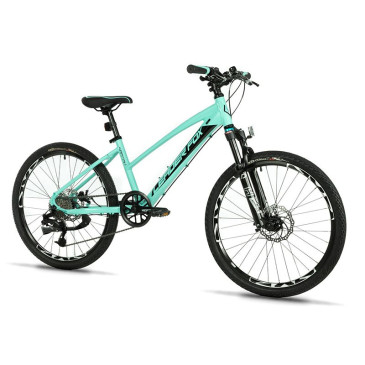 VELO MUSCULAIRE VTT 24 LEADER FOX CAPITAN 2025 FILLE VERT MAT 8V (TAILLE ENFANT 135 à 145 cm) 8592826103048