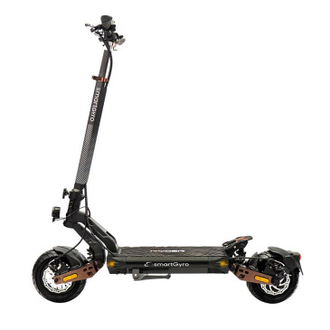 TROTTINETTE/SCOOTER ELECTRIQUE SMARTGYRO RYDER ROUES 10 POUCES MOTEUR 48V 1000W BATTERIE LITHIUM 48V 17,5Ah AUTONOMIE JUSQU'A 75km SUSPENSION AV/AR FREIN DISQUE AV/AR NOIR/MARRON (PLIABLE) 8435089037883