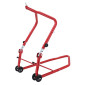 LEVE/BEQUILLE STAND MOTO P2R AVANT FIXATION SOUS TE DE FOURCHE ACIER ROUGE (HAUTEUR REGLABLE 67 à 88 cm) 3700948289266