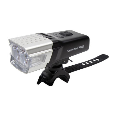 ECLAIRAGE VELO USB AVANT SUR CINTRE ZEFAL SUPERVISION F1500 LUMENS NOIR 3420586601755