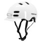 CASQUE VELO ADULTE NEWTON CITY V4 BLANC BRILLANT IN-MOLD AVEC VISIERE ET LOCK TAILLE 55-58 (VENDU EN BOITE) ECLAIRAGE INTEGRE DISCRET 3700948285749