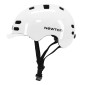 CASQUE VELO ADULTE NEWTON CITY V4 BLANC BRILLANT IN-MOLD AVEC VISIERE ET LOCK TAILLE 55-58 (VENDU EN BOITE) ECLAIRAGE INTEGRE DISCRET 3700948285749