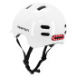 CASQUE VELO ADULTE NEWTON CITY V4 BLANC BRILLANT IN-MOLD AVEC VISIERE ET LOCK TAILLE 55-58 (VENDU EN BOITE) ECLAIRAGE INTEGRE DISCRET 3700948285749