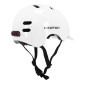 CASQUE VELO ADULTE NEWTON CITY V4 BLANC BRILLANT IN-MOLD AVEC VISIERE ET LOCK TAILLE 55-58 (VENDU EN BOITE) ECLAIRAGE INTEGRE DISCRET 3700948285749