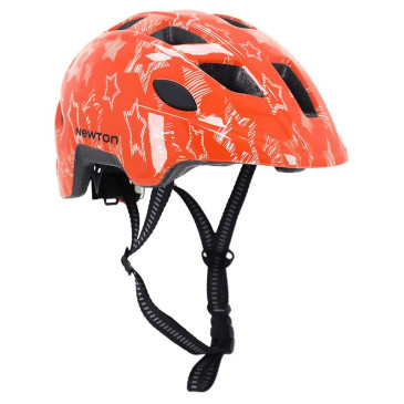 CASQUE VELO ENFANT NEWTON STARS ORANGE IN MOLD AVEC LOCK TAILLE 48-52 (VENDU EN BOITE) 3700948285770