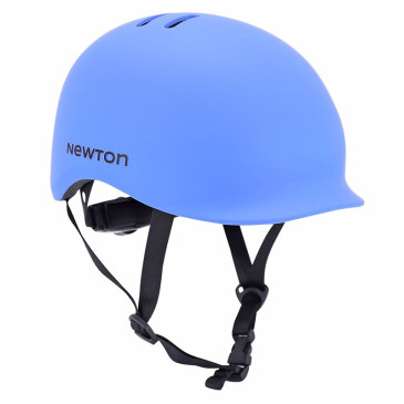 CASQUE VELO ADULTE NEWTON CITY URBAN BLEU MAT IN-MOLD AVEC VISIERE ET LOCK TAILLE 55-58 (VENDU EN BOITE) ECLAIRAGE INTEGRE SUR MOLETTE REGLAGE 3700948285732