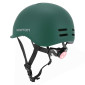 CASQUE VELO ADULTE NEWTON CITY URBAN VERT MAT IN-MOLD AVEC VISIERE ET LOCK TAILLE 55-58 (VENDU EN BOITE) ECLAIRAGE INTEGRE SUR MOLETTE REGLAGE 3700948285855