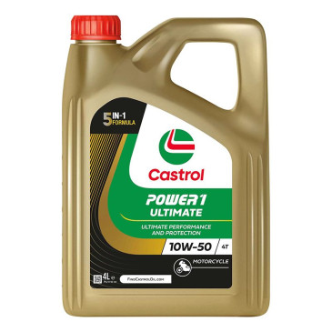 HUILE MOTEUR 4 TEMPS CASTROL POWER 1 ULTIMATE 4T 10W50 (4 L) 4008177197000