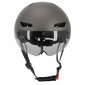 CASQUE TROTTINETTE ADULTE CITY CP03 GRIS VISIERE ET ECLAIRAGE INTEGRE TAILLE L REGLAGE MOLETTE - SELECTION P2R- 8435764422010