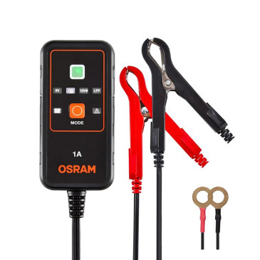 CHARGEUR DE BATTERIE ET MAINTIEN DE CHARGE OSRAM BATTERY CHARGE 901 AUTOMATIQUE 6/12V (CONVIENT POUR TOUTES BATTERIES AU PLOMB CONVENTIONNELLES, SANS ENTRETIEN, LITHIUM, AGM ET GEL JUSQU'A 25Ah) 4062172248563